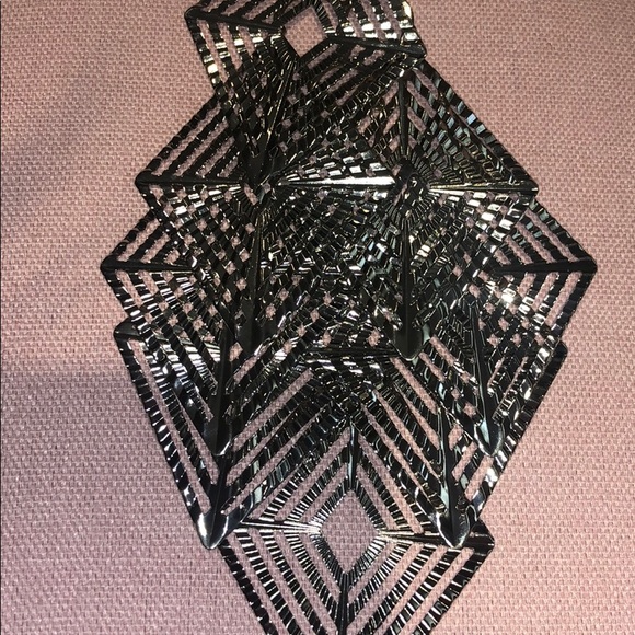 Silver drop down glamour fancy earrings - Picture 3 of 7